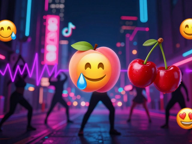 What does 🍆🍑🍒💦 mean in music lyrics?