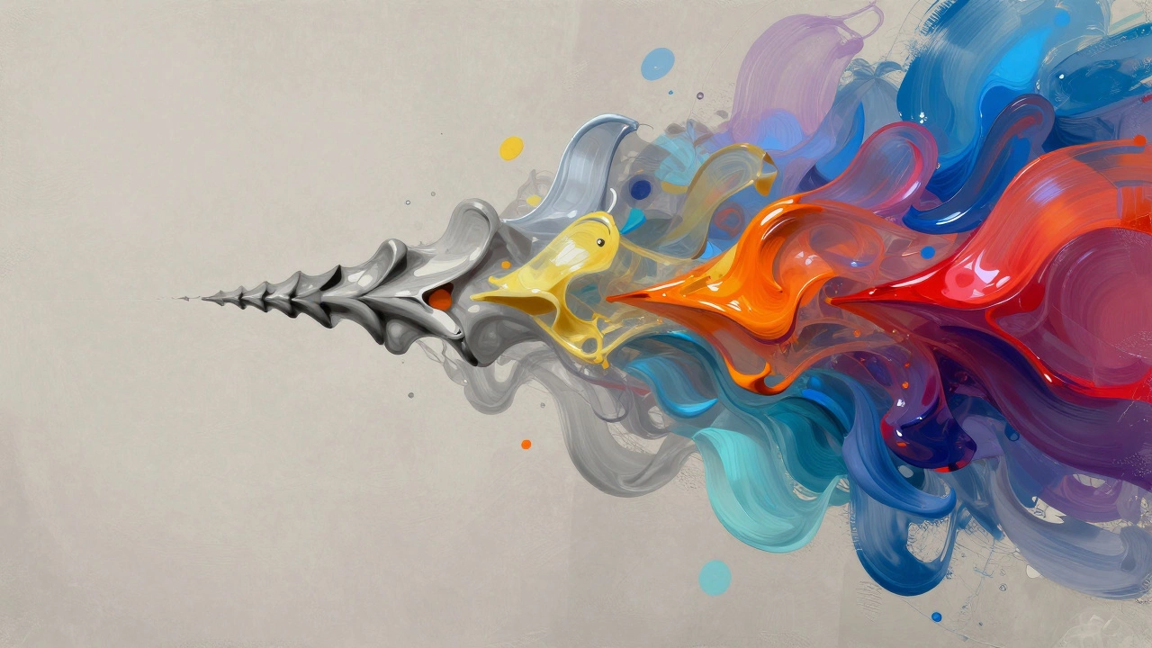 Visualizing photo transforming into textured painting